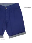 CHALLENGER L2102B Bermuda bleu marine en coton twill