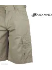 AXXANO AE1103S Bermuda uni beige sable en coton