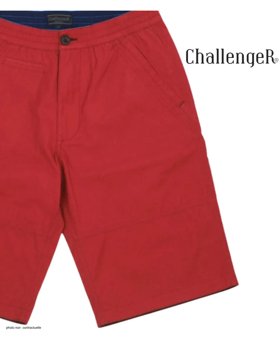 CHALLENGER IMPALA1 Bermuda bordeaux taille élastiquée