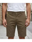 Bermuda uni pour homme de la marque CHALLENGER modèle BER4012 coloris beige en coton stretch d'été.