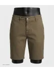 CHALLENGER BER4012 Bermuda uni beige en coton stretch