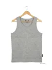 CHALLENGER F105 - Débardeur uni homme gris chiné en coton