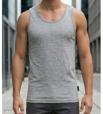 Débardeur uni pour homme de marque CHALLENGER modèle F105 coloris gris chiné de face