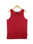 CHALLENGER F105 - Débardeur uni homme rouge carmin en coton