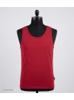 CHALLENGER F105 - Débardeur uni homme rouge carmin en coton