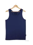 CHALLENGER F105 - Débardeur uni homme marine en pur coton