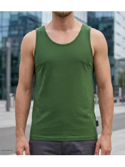 Débardeur uni pour homme de marque CHALLENGER modèle F105 coloris vert bouteille de face