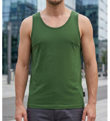 Débardeur uni pour homme de marque CHALLENGER modèle F105 coloris vert bouteille de face