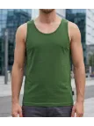 Débardeur uni pour homme de marque CHALLENGER modèle F105 coloris vert bouteille de face