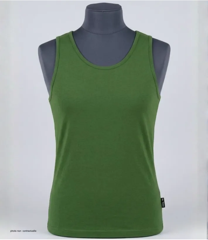 CHALLENGER F105 - Débardeur uni homme vert bouteille en coton