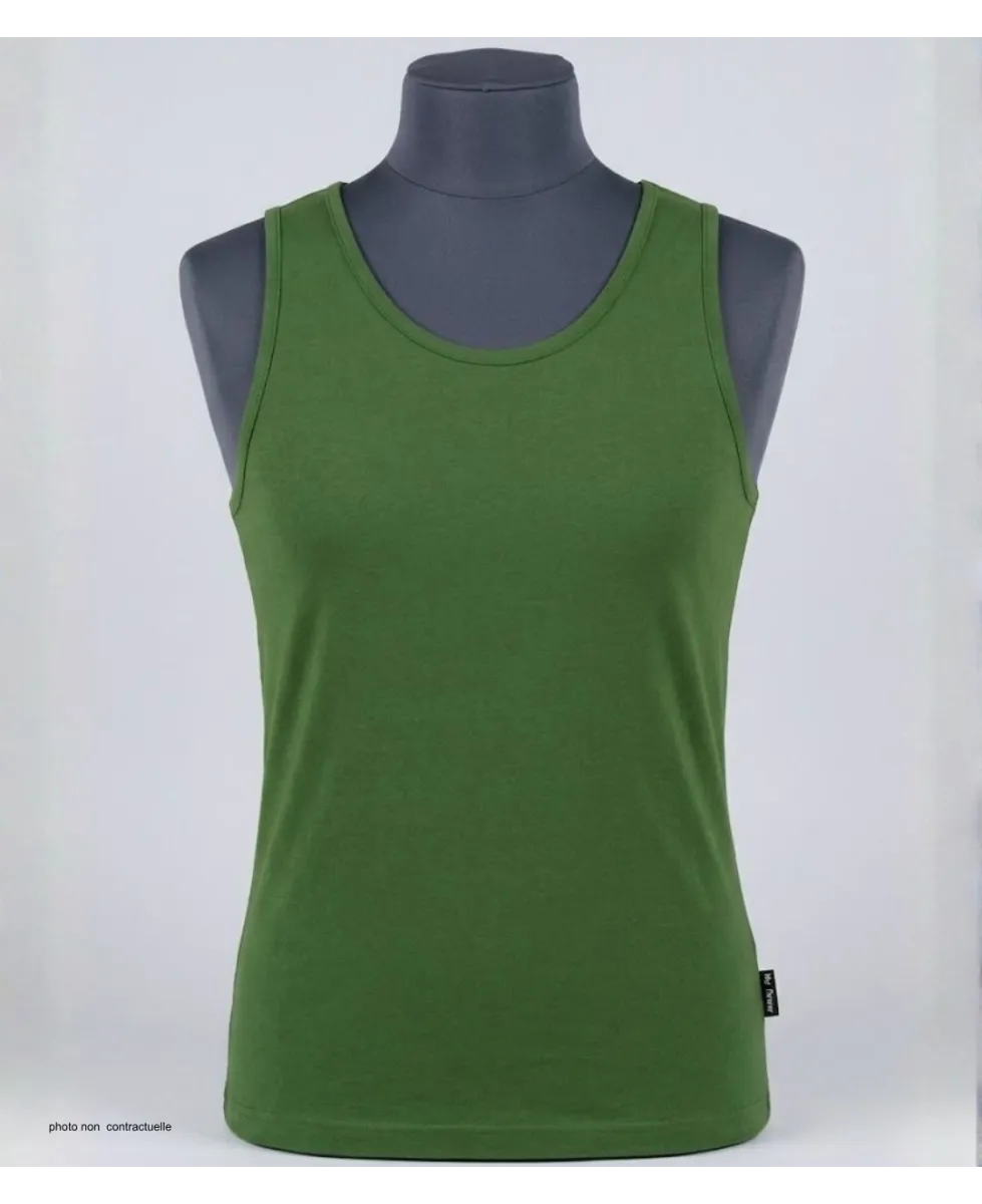 CHALLENGER F105 - Débardeur uni homme vert bouteille en coton