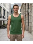 CHALLENGER F105 - Débardeur uni homme vert bouteille en coton