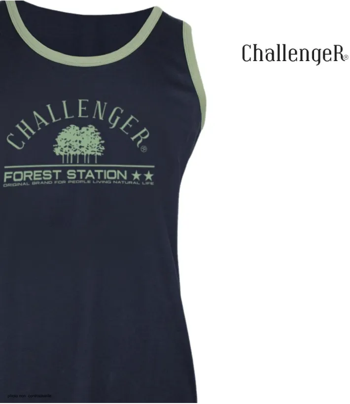CHALLENGER SORGO2 - Débardeur homme marine et kaki en coton