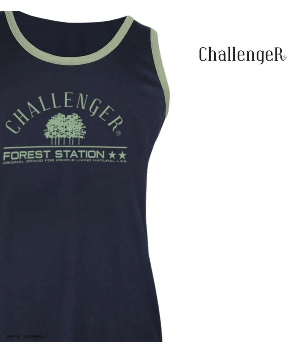 CHALLENGER SORGO2 - Débardeur homme marine et kaki en coton