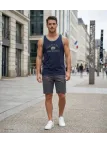 CHALLENGER SORGO2 - Débardeur homme marine et kaki en coton