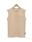 CHALLENGER F106 - Tee-shirt sans manches homme beige camel à poche