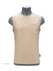 CHALLENGER F106 - Tee-shirt sans manches homme beige camel à poche