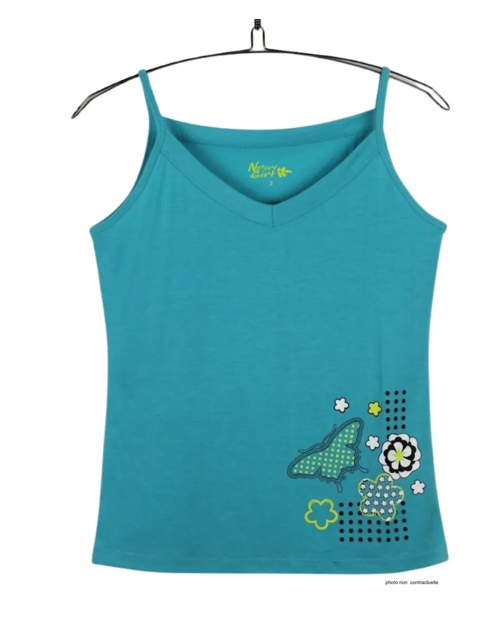 MAYFLOWER BLEU-MF Top Fluide Bleu - Confort Stretch Lycra