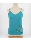 MAYFLOWER BLEU-MF Top Fluide Bleu - Confort Stretch Lycra