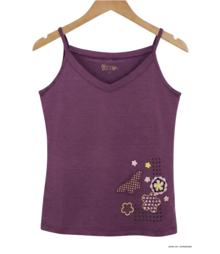 MAYFLOWER VIOLET-MF Top Fluide Violet - Confort Stretch Lycra