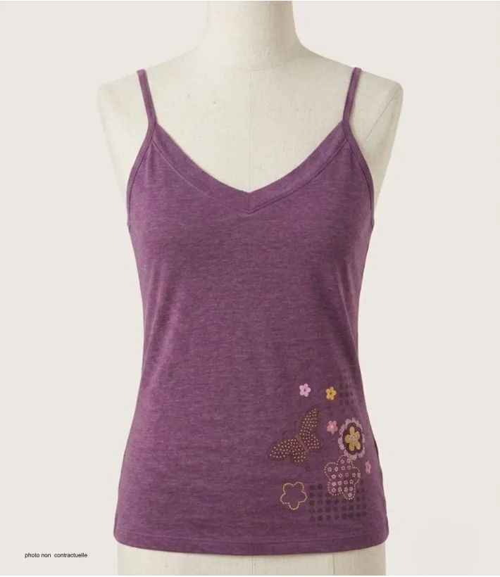 MAYFLOWER VIOLET-MF Top Fluide Violet - Confort Stretch Lycra