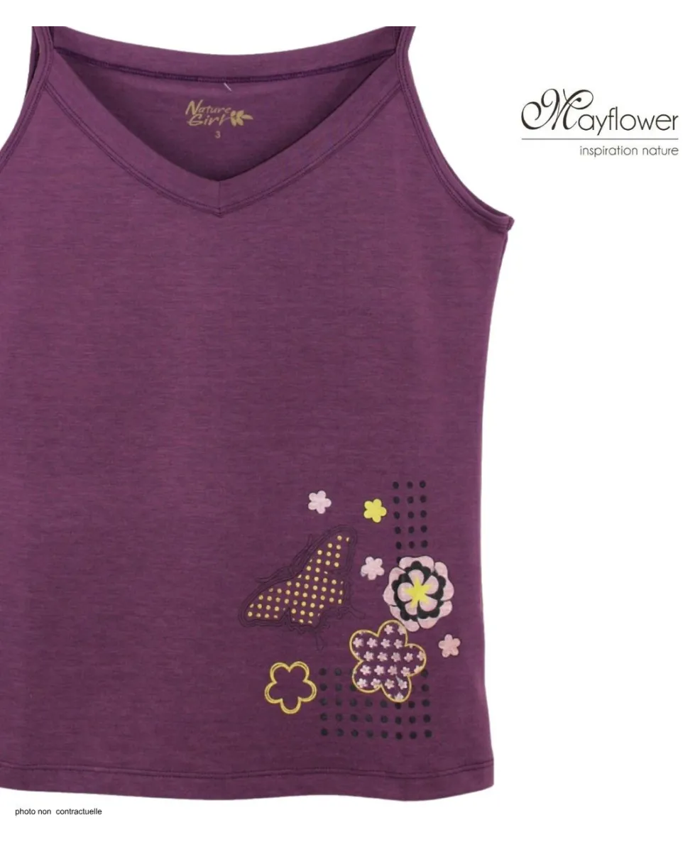 MAYFLOWER VIOLET-MF Top Fluide Violet - Confort Stretch Lycra