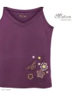 MAYFLOWER VIOLET-MF Top Fluide Violet - Confort Stretch Lycra