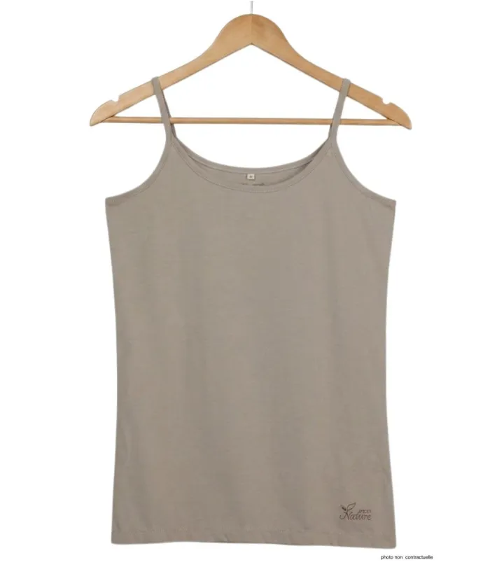 MAYFLOWER BEIGE-MF Top en Coton Beige - Fraîcheur Naturelle