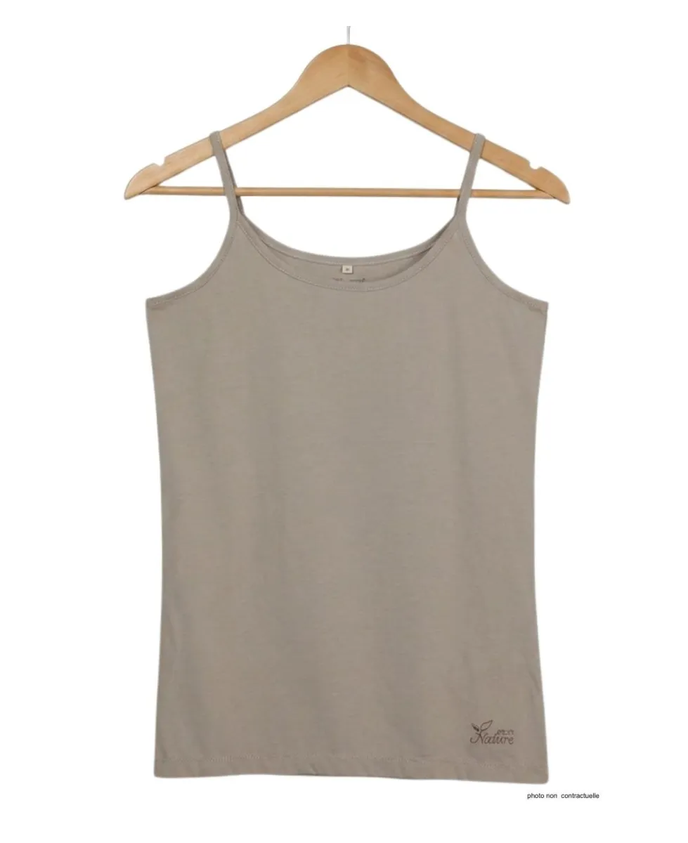 MAYFLOWER BEIGE-MF Top en Coton Beige - Fraîcheur Naturelle
