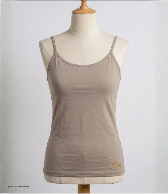 MAYFLOWER BEIGE-MF Top en Coton Beige - Fraîcheur Naturelle
