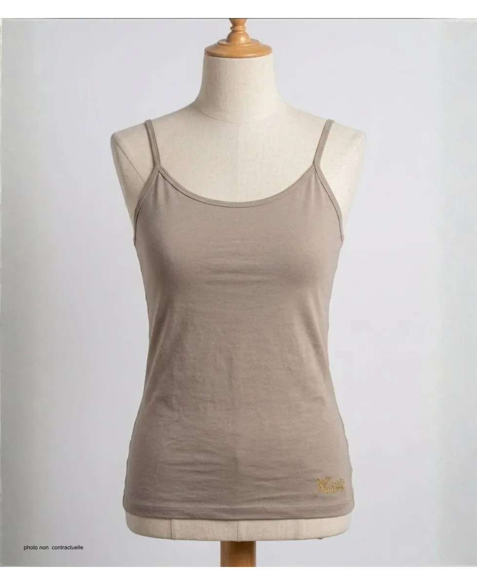 MAYFLOWER BEIGE-MF Top en Coton Beige - Fraîcheur Naturelle