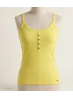 AXONE EPICE3J Top Bretelles Grande Taille 46-52 - Coton Jaune