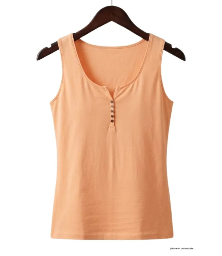 MAYFLOWER DACCA1 - Débardeur orange en coton pour l'été