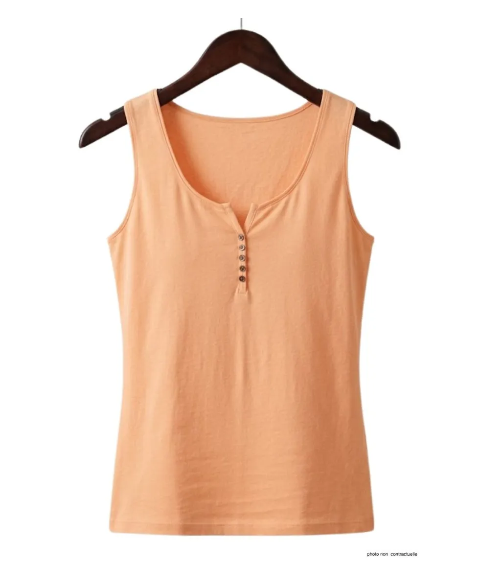 MAYFLOWER DACCA1 - Débardeur orange en coton pour l'été