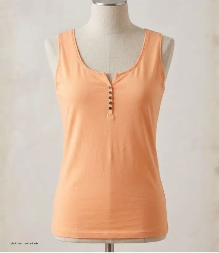 MAYFLOWER DACCA1 - Débardeur orange en coton pour l'été