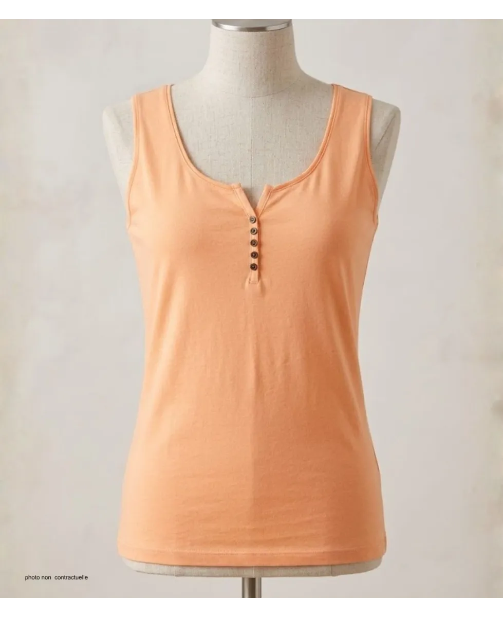 MAYFLOWER DACCA1 - Débardeur orange en coton pour l'été