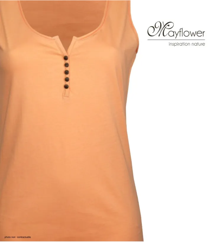 MAYFLOWER DACCA1 - Débardeur orange en coton pour l'été