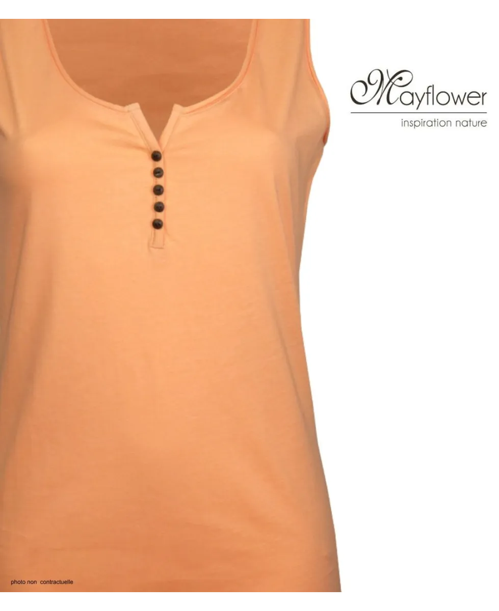 MAYFLOWER DACCA1 - Débardeur orange en coton pour l'été