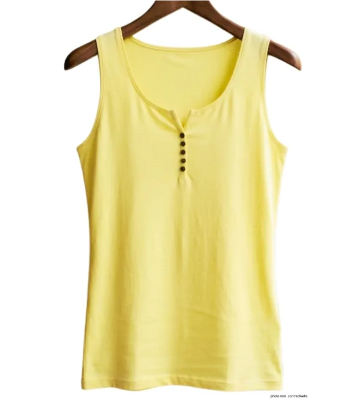 MAYFLOWER DACCA2 - Débardeur en coton bio jaune citron