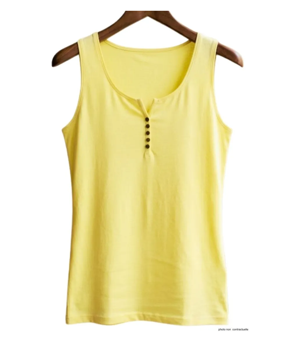 MAYFLOWER DACCA2 - Débardeur en coton bio jaune citron