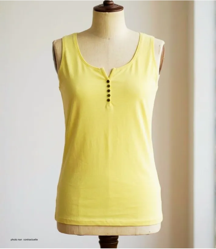 MAYFLOWER DACCA2 - Débardeur en coton bio jaune citron