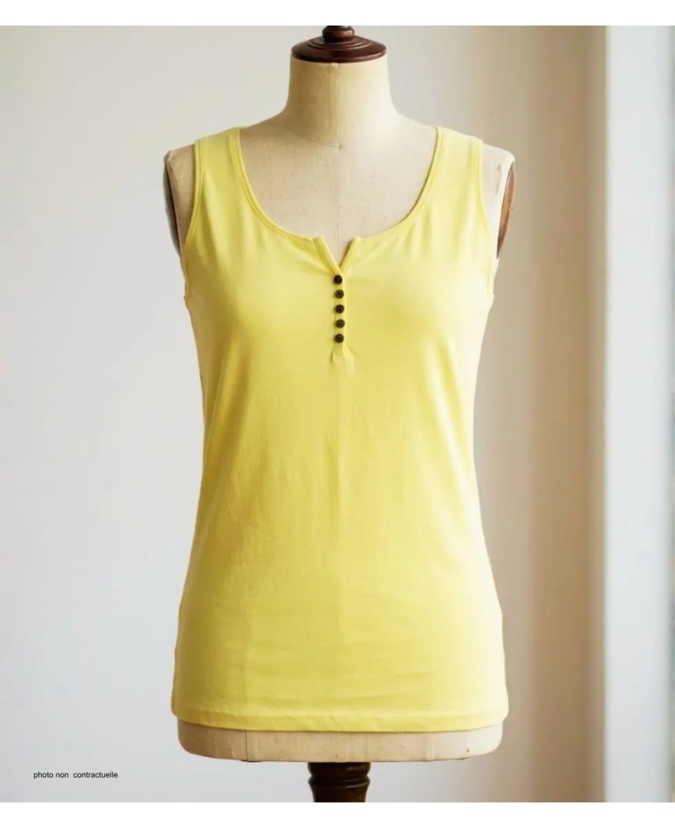 MAYFLOWER DACCA2 - Débardeur en coton bio jaune citron
