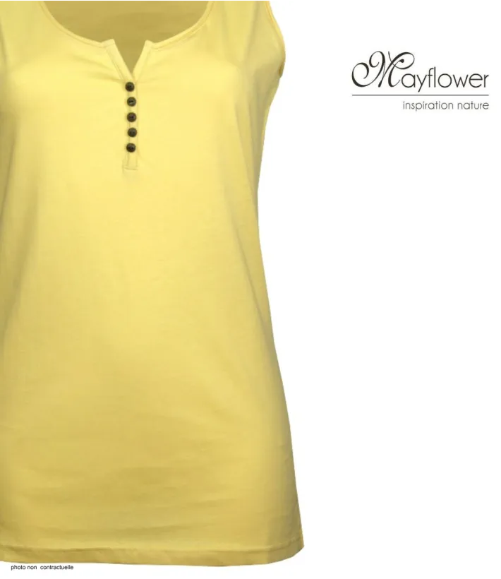 MAYFLOWER DACCA2 - Débardeur en coton bio jaune citron