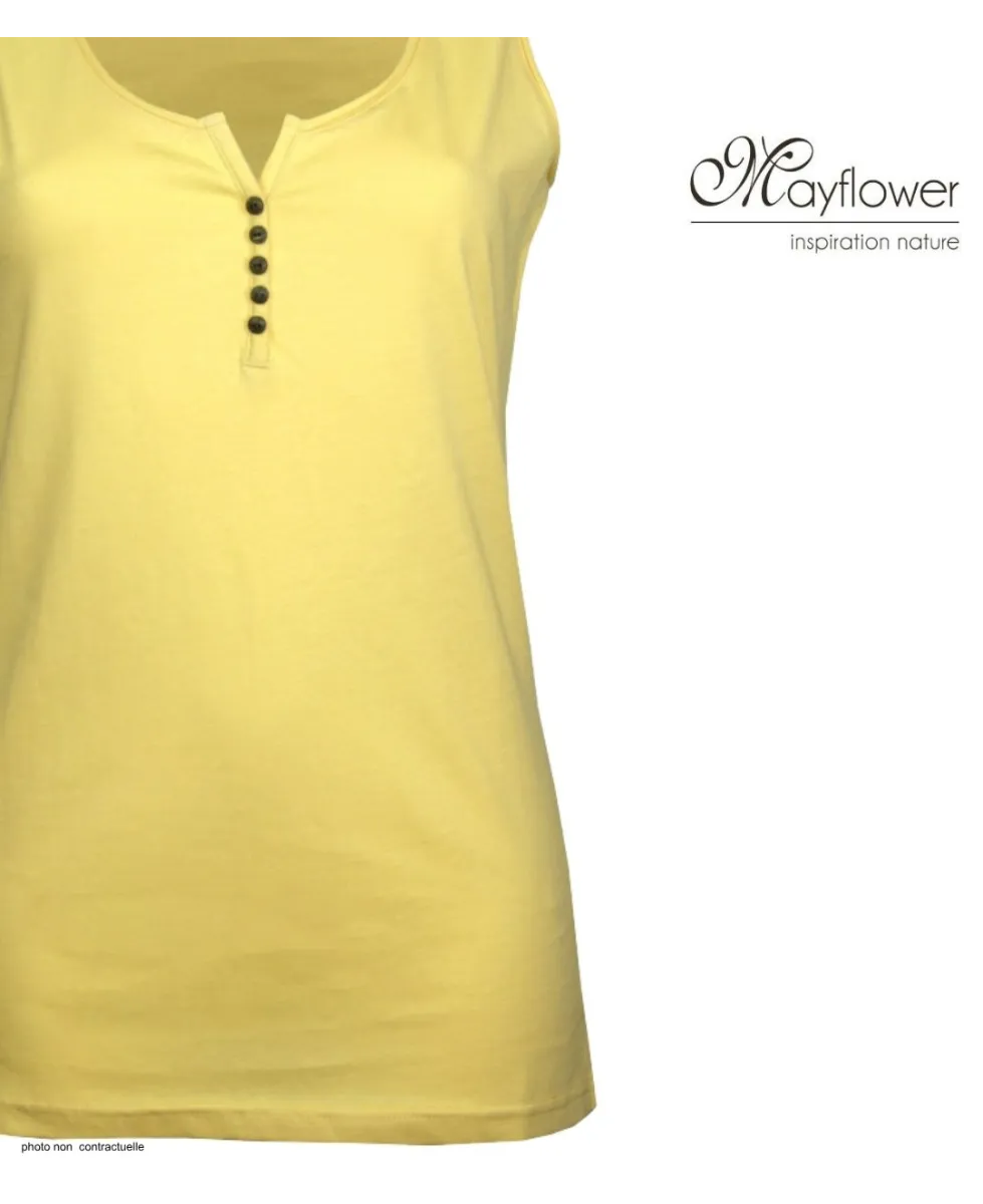 MAYFLOWER DACCA2 - Débardeur en coton bio jaune citron
