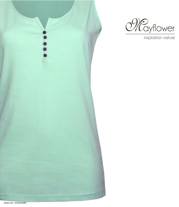 MAYFLOWER DACCA4 - Débardeur en coton bio doux et respirant