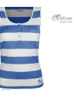 MAYFLOWER DECLIC2 - Débardeur coton rayé blanc bleu poche