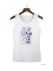 MAYFLOWER DEF4006A - Débardeur coton jersey blanc imprimé