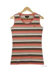 Mayflower LILOU1 — Débardeur femme taupe / corail en coton
