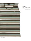 Mayflower LILOU2 — Débardeur femme taupe / vert en coton