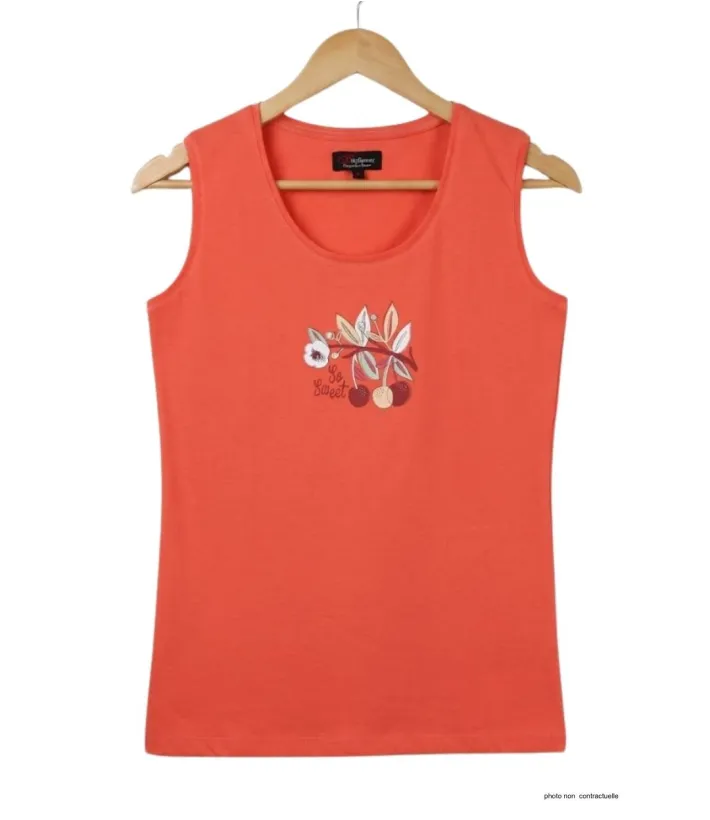 Mayflower LOLA2 — Débardeur femme corail / orange en coton